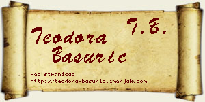Teodora Basurić vizit kartica